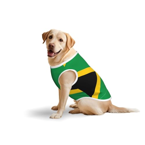 Baumwollweste mit Flagge von Jamaika, weich, leicht, mit Flagge von Jamaika, ärmelloses Tanktop für mittelgroße und große Hunde Baumwollweste mit Flagge von Jamaika, weich, leicht, mit Flagge von Jamaika, ärmelloses Tanktop für mittelgroße und große Hunde von LiuMng
