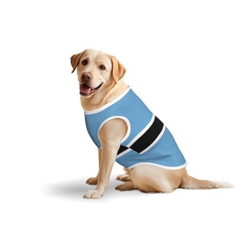 Baumwollweste mit der Flagge Botswanas, weich, leicht, mit Botswana-Motiv, ärmelloses Tanktop für mittelgroße und große Hunde Baumwollweste mit der Flagge Botswanas, weich, leicht, mit Botswana-Motiv, ärmelloses Tanktop für mittelgroße und große Hunde von LiuMng