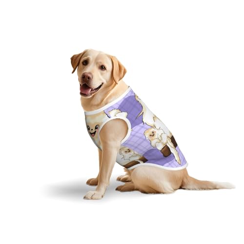 Baumwollweste mit niedlichem goldenen Affen-Motiv, weich, leicht, niedlicher goldener Affen-Druck, ärmelloses Tanktop für mittelgroße und große Hunde Baumwollweste mit niedlichem goldenen Affen-Motiv, weich, leicht, niedlicher goldener Affen-Druck, ärmelloses Tanktop für mittelgroße und große Hunde von LiuMng