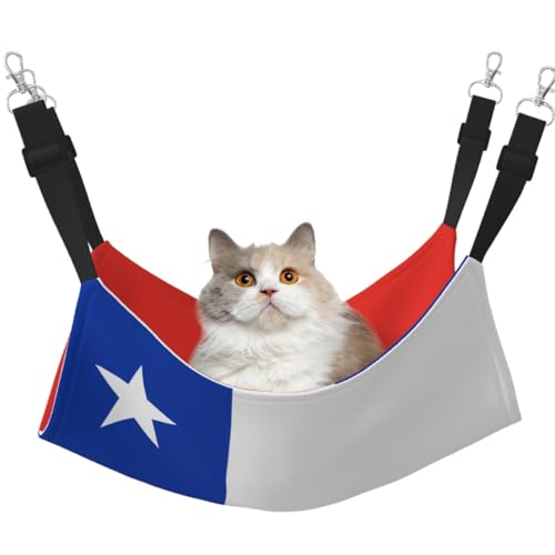 LiuMng Katzen-Hängemattenbett für Käfig, verstellbares Haustierbett, Flagge von Chile, Welpenauflage, für Kätzchen, große und kleine Tiere LiuMng Katzen-Hängemattenbett für Käfig, verstellbares Haustierbett, Flagge von Chile, Welpenauflage, für Kätzchen, große und kleine Tiere von LiuMng
