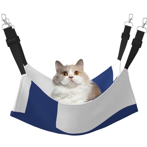 LiuMng Katzen-Hängemattenbett für Käfig, verstellbares Haustierbett, finnische Flagge, Welpenauflage, für Kätzchen, große und kleine Tiere LiuMng Katzen-Hängemattenbett für Käfig, verstellbares Haustierbett, finnische Flagge, Welpenauflage, für Kätzchen, große und kleine Tiere von LiuMng