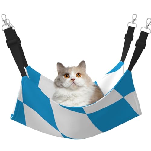 LiuMng Katzen-Hängemattenbett für Käfig – verstellbares Haustierbett, Bayerische Flagge, Welpen-Ruheunterlage, für Kätzchen, mittelgroße und kleine Tiere LiuMng Katzen-Hängemattenbett für Käfig – verstellbares Haustierbett, Bayerische Flagge, Welpen-Ruheunterlage, für Kätzchen, mittelgroße und kleine Tiere von LiuMng