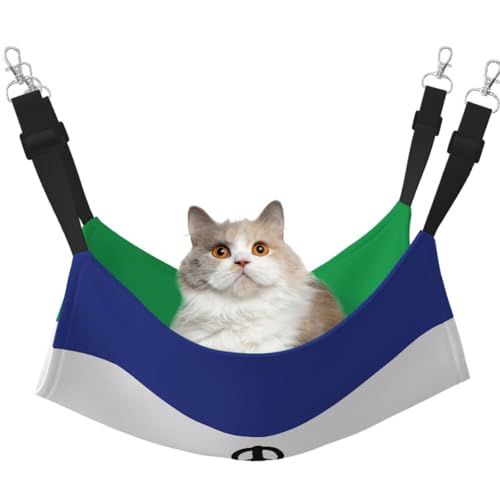 LiuMng Katzenhängematte für Käfig – verstellbares Haustierbett, Flagge von Lesotho Druck, Welpenunterlage für Kätzchen, mittelgroße und kleine Tiere LiuMng Katzenhängematte für Käfig – verstellbares Haustierbett, Flagge von Lesotho Druck, Welpenunterlage für Kätzchen, mittelgroße und kleine Tiere von LiuMng