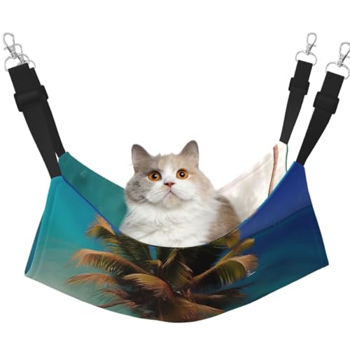 LiuMng Mittelgroße Katzenhängematte für Käfig – Verstellbares Haustierbett, Karibikinseln, Welpenauflage für Kätzchen, Kleintiere LiuMng Mittelgroße Katzenhängematte für Käfig – Verstellbares Haustierbett, Karibikinseln, Welpenauflage für Kätzchen, Kleintiere von LiuMng