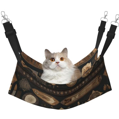 LiuMng Mittelgroßes Katzenhängemattenbett für Käfig – verstellbares Haustierbett, Bohemian-Stil, mit Aufdruck, Welpenauflage für Kätzchen, Kleintiere LiuMng Mittelgroßes Katzenhängemattenbett für Käfig – verstellbares Haustierbett, Bohemian-Stil, mit Aufdruck, Welpenauflage für Kätzchen, Kleintiere von LiuMng