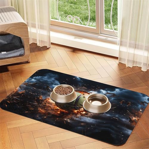 Saugfähige Futtermatte für Haustiere, 30 x 45 cm, mit Lightning-Fieber-Tennisdruck, schnell trocknendes Futterunterlage/Leder-Tischset, für Hunde und Katzen, Futternapf, Wasser Saugfähige Futtermatte für Haustiere, 30 x 45 cm, mit Lightning-Fieber-Tennisdruck, schnell trocknendes Futterunterlage/Leder-Tischset, für Hunde und Katzen, Futternapf, Wasser von LiuMng