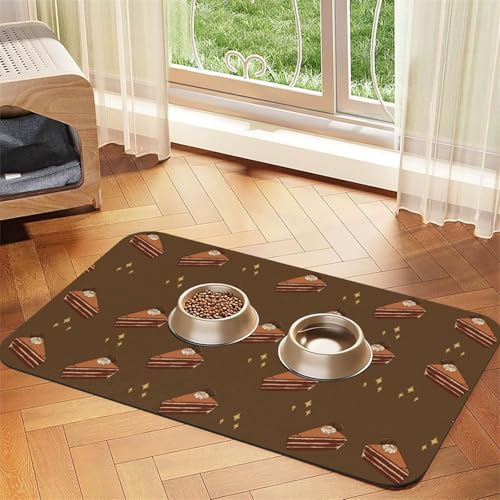 Saugfähige Futtermatte für Haustiere, 40 x 60 cm, Schokoladenquadrate, Kuchendruck, schnell trocknendes Futterpad/Leder-Tischset, für Hunde und Katzen, Futternapf Saugfähige Futtermatte für Haustiere, 40 x 60 cm, Schokoladenquadrate, Kuchendruck, schnell trocknendes Futterpad/Leder-Tischset, für Hunde und Katzen, Futternapf von LiuMng