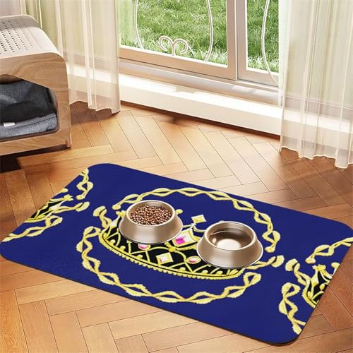 Saugfähige Futtermatte für Haustiere, 40 x 60 cm, mit Fantasie-Tiara-Druck, schnell trocknendes Futter-Pad/Leder-Tischset, für Hunde und Katzen, Futternapf, Wasser Saugfähige Futtermatte für Haustiere, 40 x 60 cm, mit Fantasie-Tiara-Druck, schnell trocknendes Futter-Pad/Leder-Tischset, für Hunde und Katzen, Futternapf, Wasser von LiuMng