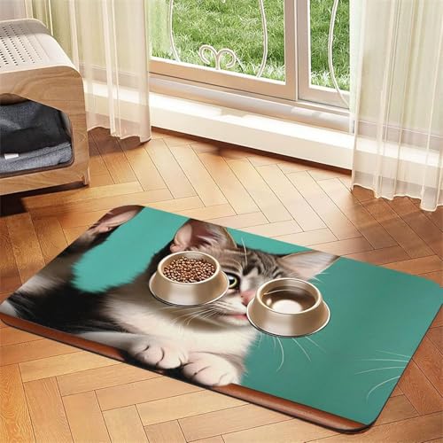 Saugfähige Futtermatte für Hunde, Katzen, 30 x 45 cm, schnell trocknendes Futterunterlage/Leder-Tischset, für Hunde und Katzen Saugfähige Futtermatte für Hunde, Katzen, 30 x 45 cm, schnell trocknendes Futterunterlage/Leder-Tischset, für Hunde und Katzen von LiuMng