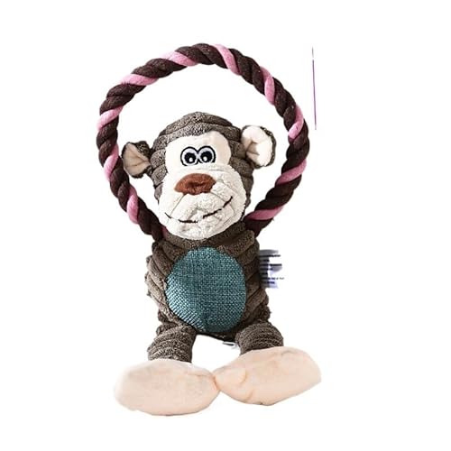 LiuXaofei Plüschspielzeug for Hunde In Tierform, for Kleine Und Mittelgroße Haustiere, Training, Kauspielzeug, Quietschspielzeug, Zubehör, Unzerstörbares Aufbewahrungspaket(Monkey) von LiuXaofei