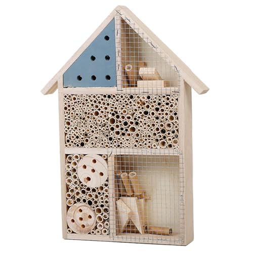Bee House 10x14x2in Natural Holztätiges Gartenbiene Hotel mit verschiedenen Zimmern stabil DIY dekoratives Schmetterlingshaus für Marienvögel, Spitze, Libellenfliegen Bee House 10x14x2in Natural Holztätiges Gartenbiene Hotel mit verschiedenen Zimmern stabil DIY dekoratives Schmetterlingshaus für Marienvögel, Spitze, Libellenfliegen von Liummrcy