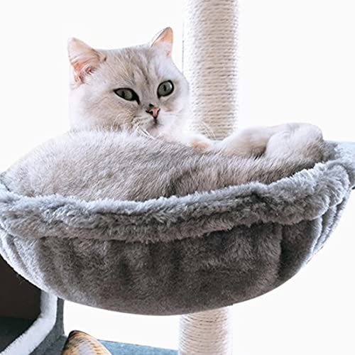 Liummrcy Katzenbetten, Katzenbaum Hängematte Plüsch weiche hautfreundliche Katzen -Hängematte Ersatz Katzen Hängematte Bett leichte Katzenkratzer nach Katzenbaum mit Hängematte für alle Katzen grau Liummrcy Katzenbetten, Katzenbaum Hängematte Plüsch weiche hautfreundliche Katzen -Hängematte Ersatz Katzen Hängematte Bett leichte Katzenkratzer nach Katzenbaum mit Hängematte für alle Katzen grau von Liummrcy