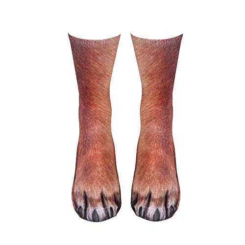 Liummrcy Animal Paw Socken, 3D drucken Paw Socken, Simulation Tierfußschuhe Drucksocken 3D-Druck Kreative Pfoten Tierdruck Socken Tierfuß Huf Paw Print Socke für Coslpay Kostüm 1Pair (Hund) von Liummrcy