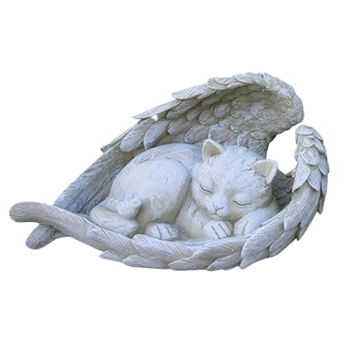 Liummrcy Cat Engel Statue süße realistische Harz dekorative Katzengedenkstatue für Tombstone Garden 9.4x5.2x4.7in Katzengedenk Geschenke für den Verlust von Katze Liummrcy Cat Engel Statue süße realistische Harz dekorative Katzengedenkstatue für Tombstone Garden 9.4x5.2x4.7in Katzengedenk Geschenke für den Verlust von Katze von Liummrcy