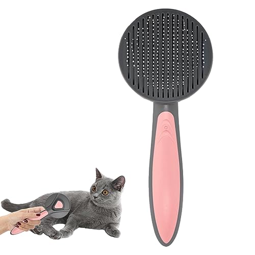 Liummrcy Katzenbürste, Katzenpflegebürste, Hundebürste für langes, kurzes Haar, Katzenhaarbürste, schnelle Reinigung, Katzenfellbürste für Heimtierbedarf, Rosa von Liummrcy