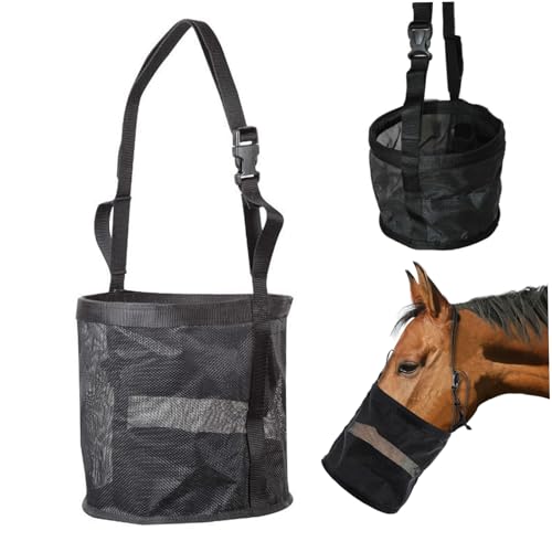 Liummrcy Pferdezubehör, Pferdespeisetasche Nylon Mesh Getreide Pferdesernährungsbeutel mit einstellbarem Riemen wasserdichtes Pferd Vorräte m Liummrcy Pferdezubehör, Pferdespeisetasche Nylon Mesh Getreide Pferdesernährungsbeutel mit einstellbarem Riemen wasserdichtes Pferd Vorräte m von Liummrcy
