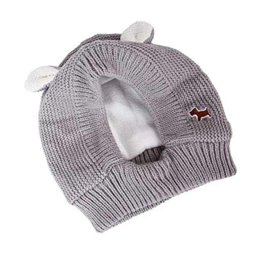 Liummrcy Winter Haustier Strickhut süße warme Hundekappe ruhige Ohren Muffs Lärmschutz Hut grau, Haustierhüte Liummrcy Winter Haustier Strickhut süße warme Hundekappe ruhige Ohren Muffs Lärmschutz Hut grau, Haustierhüte von Liummrcy