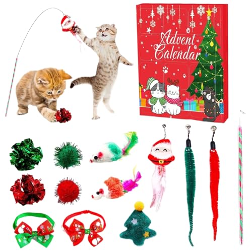 Weihnachtsschmuck, Weihnachtsab Adventskalender 2024, 12 Tage Katzenspielzeug Countdown -Kalender, Interactive Cat Advent Toy für Liebhaber Weihnachtsschmuck, Weihnachtsab Adventskalender 2024, 12 Tage Katzenspielzeug Countdown -Kalender, Interactive Cat Advent Toy für Liebhaber von Liummrcy