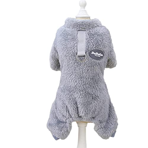 Liushui Thermo-Hundepyjamas - Thermo-Hundepyjama Fuzzy Velvet Doggie Coat,Warme Jacke für kaltes Wetter für Haustiere, gemütlicher Overall, Bekleidung, Outfit, Kleidung für Hunde Hods von Liushui