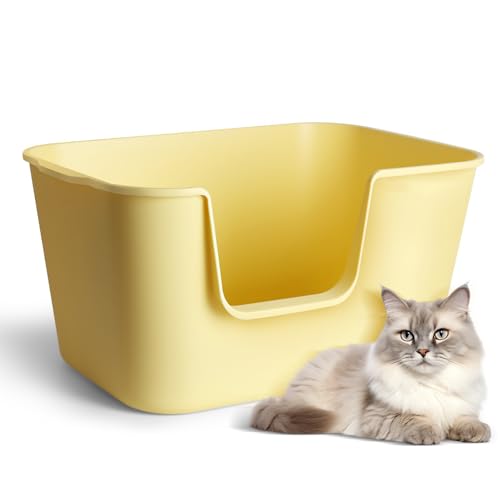 LivLab Katzentoilette mit offener Oberseite, 62,5 x 42,4 x 32,3 cm, hohe Seite für große Katzen, niedriger Einstieg für Kätzchen, langlebiges BPA-freies PP-Material, einfach zu montieren und zu LivLab Katzentoilette mit offener Oberseite, 62,5 x 42,4 x 32,3 cm, hohe Seite für große Katzen, niedriger Einstieg für Kätzchen, langlebiges BPA-freies PP-Material, einfach zu montieren und zu von LivLab