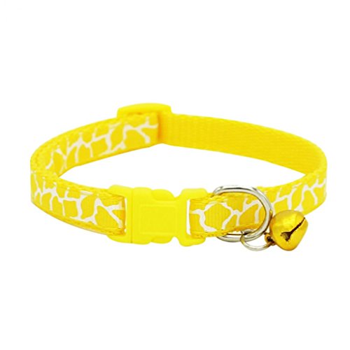 Livecity Verstellbares Halsband mit Glöckchen für kleine Hunde, Welpen, Kätzchen, Katzen (gelb) von Livecity