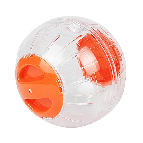 Livecitys Laufball für Hamster, für kleine Haustiere, Rennmäuse, Ratten, transparent, Größe S, Orange von Livecitys
