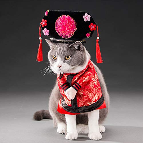 Livecitys Haustier Kostüm Halloween Hund Katze Chinesische Kaiser Prinzessin Outfit Cosplay Kostüm Lustige Kleidung 1#XL von Livecitys