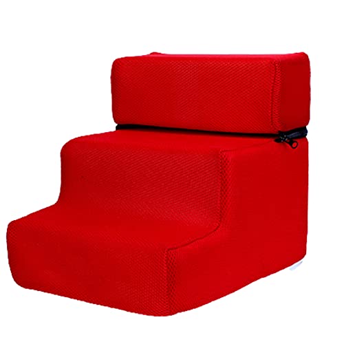 Livecitys Pet Dog Ladder Cover, Abnehmbarer Bequemer Kunstleder rutschfeste Hunderampe Treppenetui Für Welpen Rot 1 Livecitys Pet Dog Ladder Cover, Abnehmbarer Bequemer Kunstleder rutschfeste Hunderampe Treppenetui Für Welpen Rot 1 von Livecitys