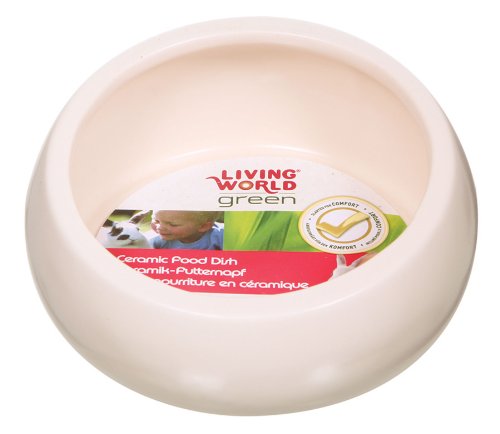 Living World Green Ergo Keramiknapf, Fuer Nager, Elfenbein, Gross, 420ml von LIVING WORLD