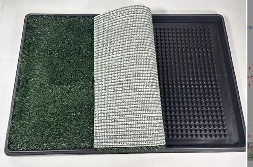 Hundetoilette,Welpentoilette 3-Schicht-Gras-Design Hält Gewichten von bis zu 15 kg Stand,Hundeklo Hundetoilette für Verstärkung Positiver Töpfchengewohnheiten bei Hunden 16 x 20 Zoll von Liwankaqi