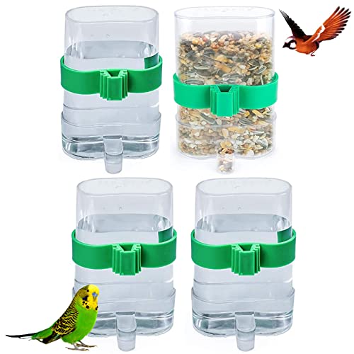 4 Stück Vogel Wasserspender,Liwein Automatischer Vögel Futterspender Birds Wasserspender Kunststoff Birds Futterspender Vögel Trinkflaschen Futternapf für Bird Parrot Pigeon Vogel Wasserspender von Liwein