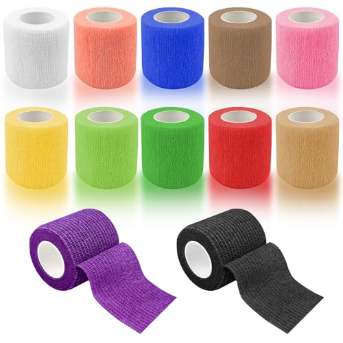 Lixiluxia 12 Rollen Selbstklebender Verband, 5cm x 4,5m Elastische Binde, Selbsthaftende Bandage, Haftbandage Selbstklebend, Fixierbinde Vet Wrap Pet, Klebeverband für Hund, Katze, Handgelenk, Knöchel Lixiluxia 12 Rollen Selbstklebender Verband, 5cm x 4,5m Elastische Binde, Selbsthaftende Bandage, Haftbandage Selbstklebend, Fixierbinde Vet Wrap Pet, Klebeverband für Hund, Katze, Handgelenk, Knöchel von Lixiluxia