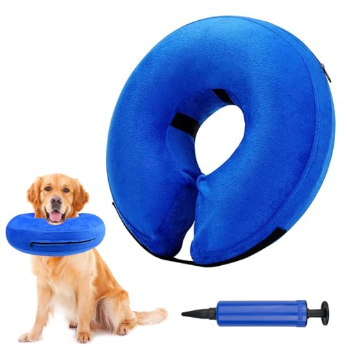 Lixiluxia Halskrause Hund, Aufblasbare und Tragbare Schutzkragen Hund, Hundekragen, Halskrause für Genesung Nach Operationen Oder Wunden für Haustiere (Blau XL) Lixiluxia Halskrause Hund, Aufblasbare und Tragbare Schutzkragen Hund, Hundekragen, Halskrause für Genesung Nach Operationen Oder Wunden für Haustiere (Blau XL) von Lixiluxia