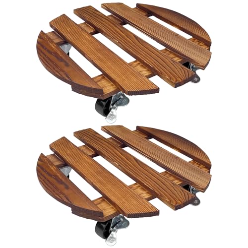 Lixiluxia Rollbrett Pflanzen Outdoor, Blumen Rollbrett, Pflanzenroller-Basis Bewegliche Struktur, Mobiler Untersatz für Blumentöpfe Aus Holz, Rollbarer Pflanzenständer, Robust, 80kg Gewichtskapazität Lixiluxia Rollbrett Pflanzen Outdoor, Blumen Rollbrett, Pflanzenroller-Basis Bewegliche Struktur, Mobiler Untersatz für Blumentöpfe Aus Holz, Rollbarer Pflanzenständer, Robust, 80kg Gewichtskapazität von Lixiluxia