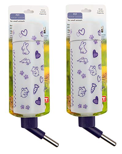 (2 Pack) Lixit Pet Water Bottle 16 oz with Ball Bearing Drink Tube Small Animals von Lixit
