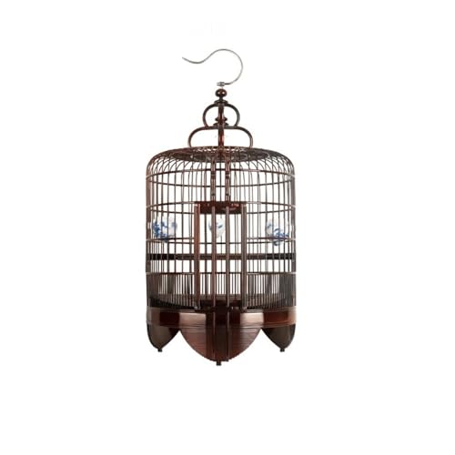 Bequem Chinesischer Vogelkäfig aus Bambus im Retro-Stil, rund, handgefertigt, for Aufhängen, for kleine und mittelgroße Vögel Praktisch(Klein) von Lizhuzhuzs28