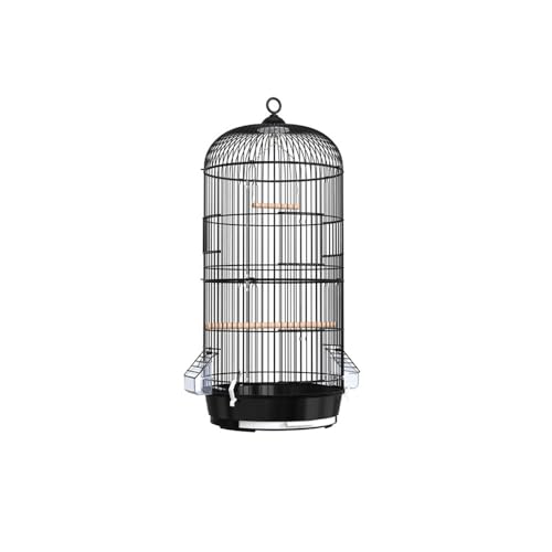 Bequem Doppelschichtiger Vogelkäfig aus Metall im europäischen Stil for Aufhängen von Papageien, Staren, ausziehbarem Chassis, leicht zu zerlegen Praktisch(Schwarz) von Lizhuzhuzs28
