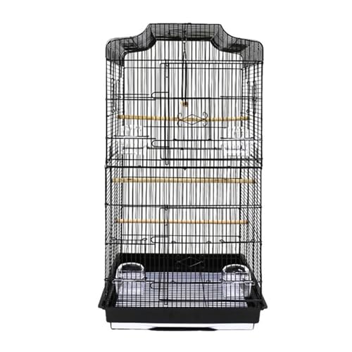 Bequem Multifunktionales Vogelkäfig-Schubladenfach. Mehrere Türen. Anti-Flucht-Design, das reichlich Platz for Aktivitäten bietet. Praktisch(Schwarz) von Lizhuzhuzs28