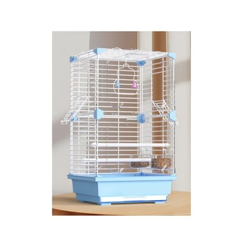 Bequem Papageien-Vogelkäfig, Acryl-Front, Landschaftsbeobachtungskäfig, vertieftes Chassis, ziehbar und leicht zu reinigen Praktisch(Blue) von Lizhuzhuzs28