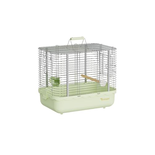 Bequem Papageien-Vogelkäfig, tragbar, for Ausgehen, Edelstahl, horizontales Drahtgeflecht, Hand-Vogelkäfig Praktisch(Green) von Lizhuzhuzs28