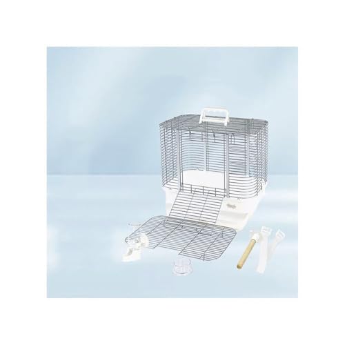 Bequem Papageienkäfig Kann mit der Hand über die Schulter und den Rücken getragen Werden Horizontaler Drahtkäfig Ausziehbarer Boden Kleiner Vogel Praktisch(Silver) von Lizhuzhuzs28