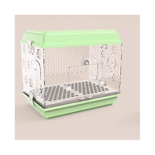 Bequem Transparenter Papageienkäfig aus Acryl, großer Ziervogelkäfig, ausziehbares Chassis, leicht zu reinigen Praktisch(Green) von Lizhuzhuzs28