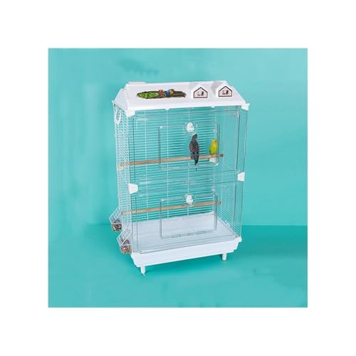 Bequem Transparenter Vogelkäfig aus Acryl for Papageien, dreiseitig, Draht, for den Haushalt, großes ausziehbares Chassis Praktisch(Weiß) von Lizhuzhuzs28