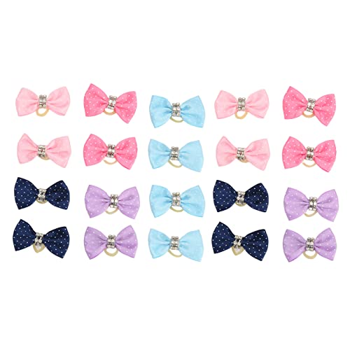 Haustierhaarbögen handgefertigt niedliche modische Hundepflege Haarzubehör 20pcs geeignet für Haustiere Ribbonbänder von LjwZekyrnt