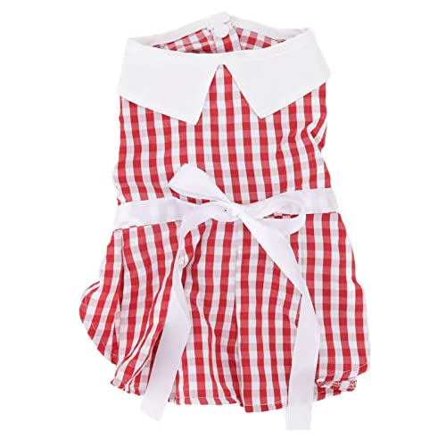 Haustierplaidkleid entzückender Karierter Rock Sonnenschutz für Katzen Hunde Sommer (S) von LjwZekyrnt
