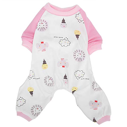 Hund Jumpsuit weiche Polyester Körperanzüge Langarm -Hemd Elefantenmuster Geeignetes tägliches Reiseurlaub Haustier (M) von LjwZekyrnt
