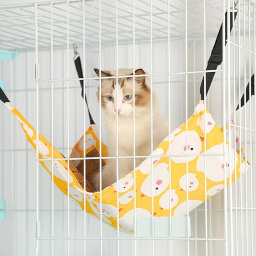 Llpsmeng Katzenkäfig-Hängematte-Bett, wendbar, atmungsaktiv, Rattan, kühles Schlafmatte, Haustierbett für Kaninchen, Eichhörnchen, Frettchen, Welpen, Kaninchen, Kätzchen, kleine Hunde (gelb, klein) Llpsmeng Katzenkäfig-Hängematte-Bett, wendbar, atmungsaktiv, Rattan, kühles Schlafmatte, Haustierbett für Kaninchen, Eichhörnchen, Frettchen, Welpen, Kaninchen, Kätzchen, kleine Hunde (gelb, klein) von Llpsmeng
