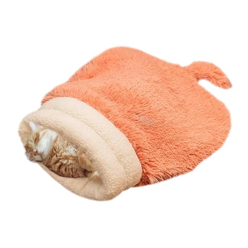 Lmaisdh Warmer Katzenschlafsack, halbgeschlossene Plüschhöhle, Winter-Katzenbett, Wärmekissen-Sack für kaltes Wetter, Haustierruhe, Unterhaltungsmatte für Esszimmer, Balkon Lmaisdh Warmer Katzenschlafsack, halbgeschlossene Plüschhöhle, Winter-Katzenbett, Wärmekissen-Sack für kaltes Wetter, Haustierruhe, Unterhaltungsmatte für Esszimmer, Balkon von Lmaisdh