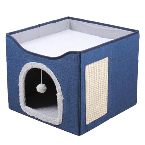 Lnfxkvva Großes Katzenbett mit Ballaufhängung und Kratzunterlage. Doppellagiges, Faltbares Katzenbett für Hauskatzen, die das Ganze Jahr über Schlafen,C Lnfxkvva Großes Katzenbett mit Ballaufhängung und Kratzunterlage. Doppellagiges, Faltbares Katzenbett für Hauskatzen, die das Ganze Jahr über Schlafen,C von Lnfxkvva
