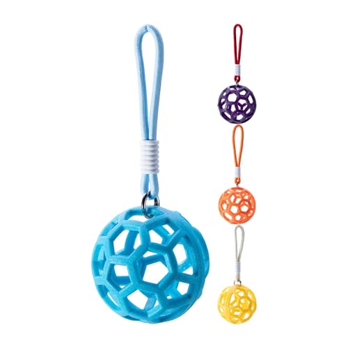 Lnhgh Bunny Hay Feeding Bälle, Bunny Hay Feeder | Hay Feeding Ball Grashalter, 4 Stücke,Kleines Haustierkauenspielzeug, Käfigzubehör mit Lanyard für Hamster Rennbils Chinchillas Meerschweinchen von Lnhgh
